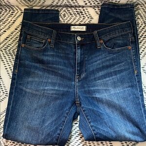 Madewell Women's High Riser Skinny Jeans in Indigo Blue Wash